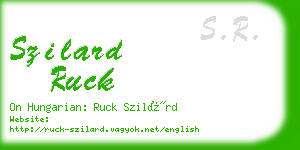 szilard ruck business card